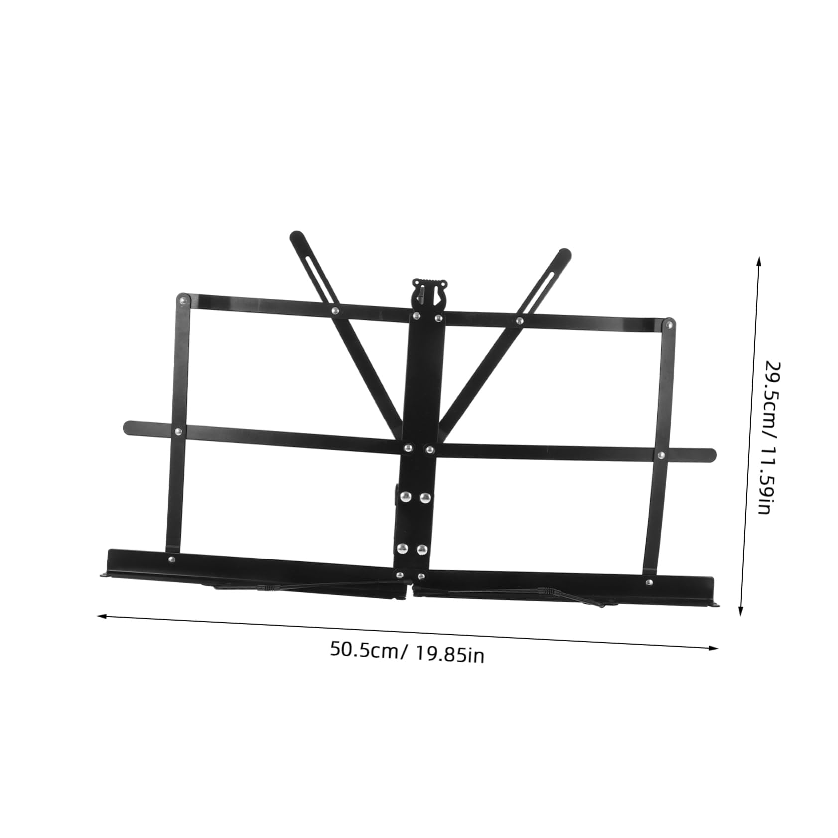 Toddmomy Portable Music Stand Foldable Music Sheet Stand Adjustable Angles Sturdy Iron Construction Easy to Use and Store