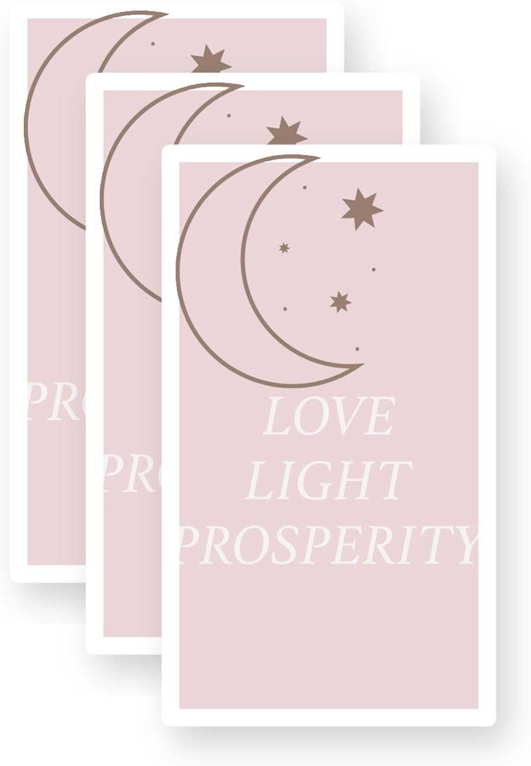 Love Light and Prosperity Vinyl Stickers 3 Pack 3 Inch