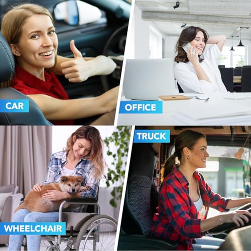 Car Seat Cushion with Back Support Pillow, Comfy Lumbar Support & Seat Cushion, Memory Foam Driving Pillow for Back-Sciatica Pain Relief, Auto Pad Suitable for Car, Truck, SUV - 4D Mesh Black by Lofty Aim - Image 8