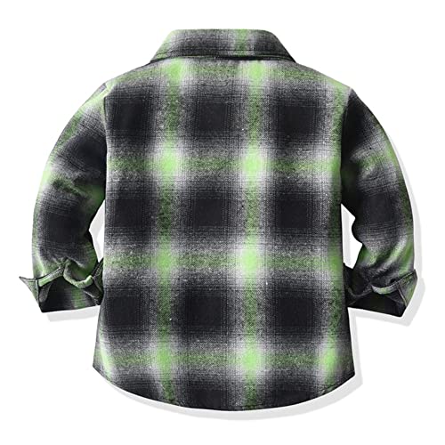Toddler Boys Girls Shirt Coat Jacket Plaid Long Sleeve Kids Turn Down Collar Button Tops Baby Boy Christmas Sweater2