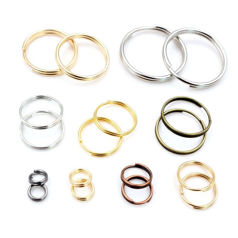 200 Anelli Doppi Rotondi Da 10 Mm Oro Per Creazione Gioielli E Accessori Fai Da Te - LASSUM
