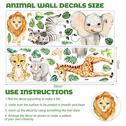 Vinilos decorativos animales selva 35 x 24 pulgadas miniatura 2