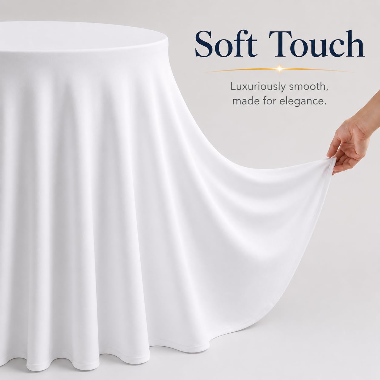 FAVE - Juego de 6 fundas de mesa de cóctel con falda de 80 x 110 cm (juego de 6)