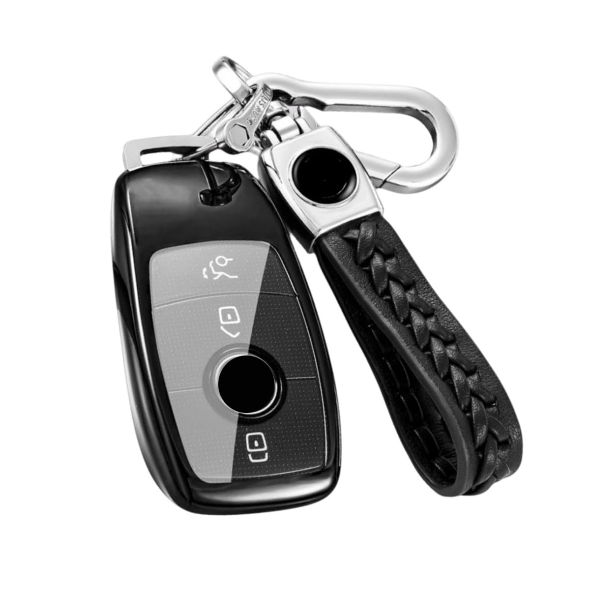 Cover Portachiavi Auto HIBEYO In Lega Di Alluminio Per Mercedes Classe E S GLC – Blu - 5