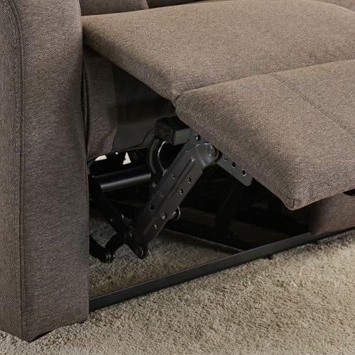 Image of Home Centre | Helios Toledo Fabric 2-Seater Recliner | Recliner Sofa for Living Room | Brown | 1 Year Warranty