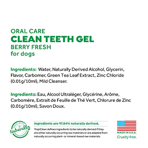 Tropiclean Fresh Breath by - Oral Care Gel for Dogs - Clean Teeth, No Brushing - Helps Remove Plaque & Tartar - Berry Fresh - 59 ml - Image 4