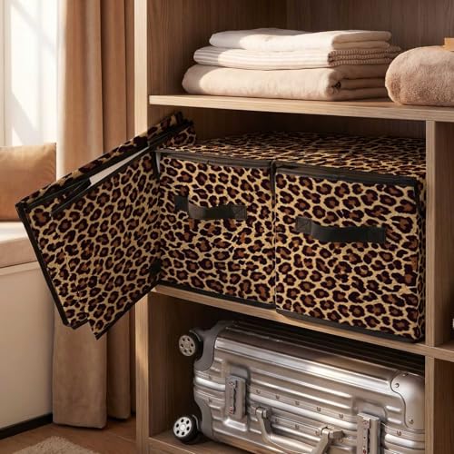 Image of Stackable Storage Bins with Lids,Closet Organizers Fabric Box for Home and Office,Blanket Clothes Organizers,Under Bed Storage Containers 3 Pack