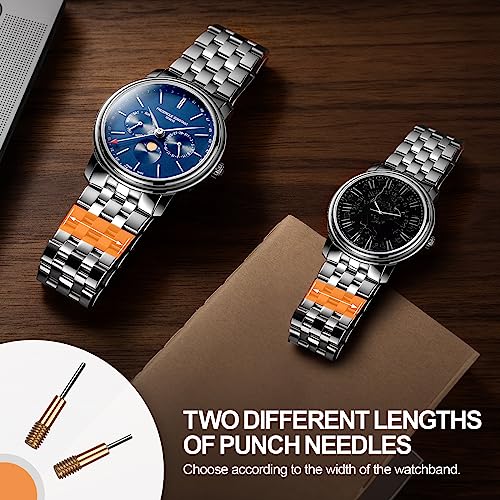 Image of JOREST Watch Link Removal Kit, Resizing Tool for Bracelet Adjustment & Replacement, Pin Remover for Sizing Strap, Watch Adjuster, Hammer for Watch Repair, Adjust Band, with User Manual, Punches