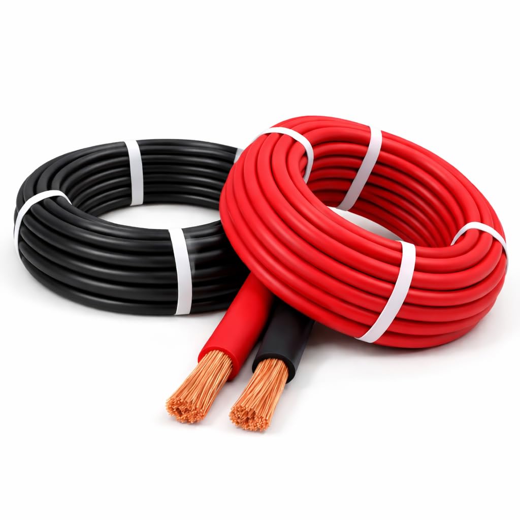 Hi-Flex Câble en PVC pour démarreur/onduleur/soudage/batterie automobile 16 mm² 110 A (rouge, 2 mètres)