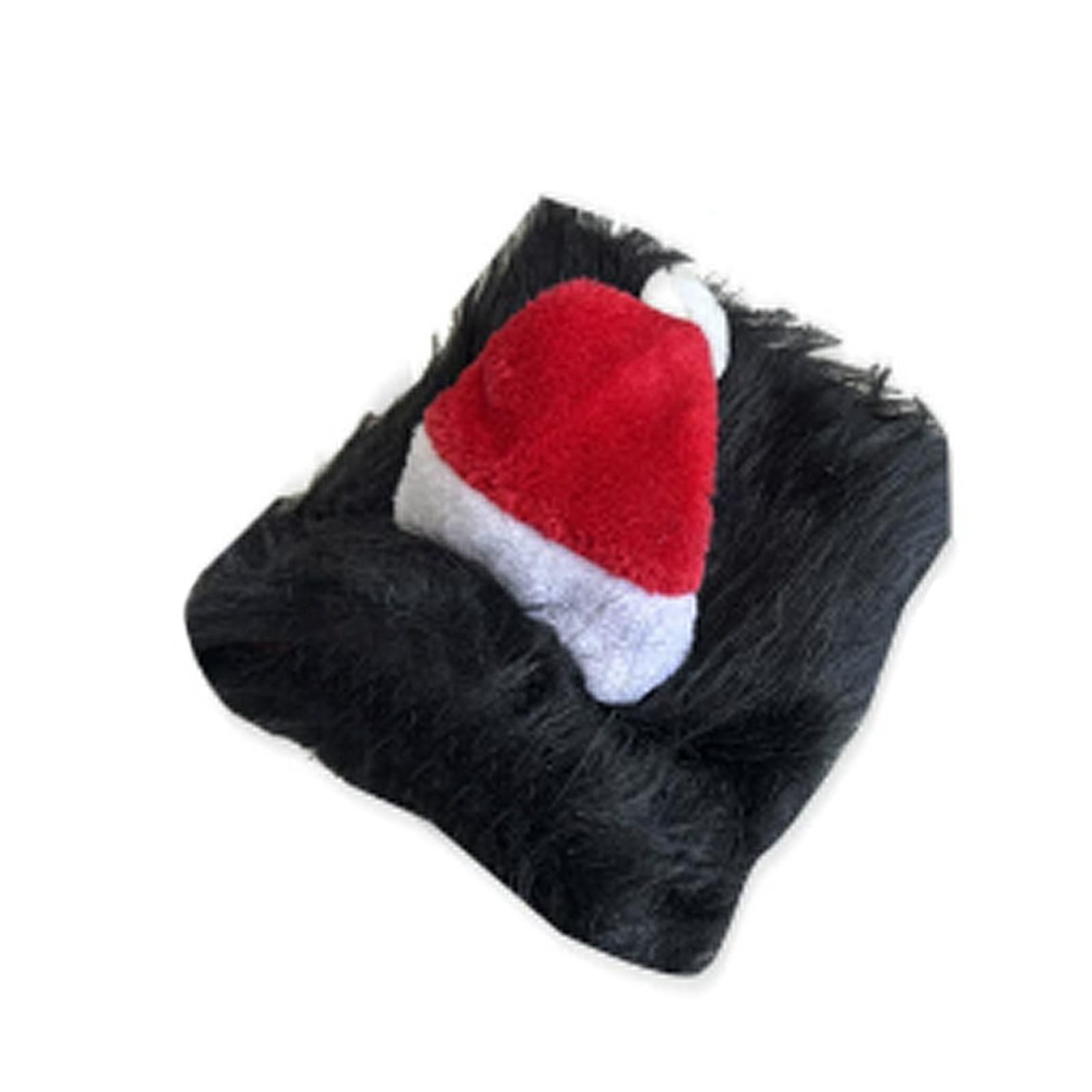 MICFENY Dog Christmas Costume Lions Wigs And Santa Hat For Holiday Parties Pet Dress Up