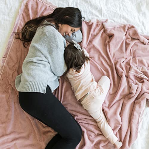 Saranoni Oversized Super Soft Comfy Lush 60" X 80" Adult Extra Large Blanket, (Ballet Slipper Pink) #TOP5