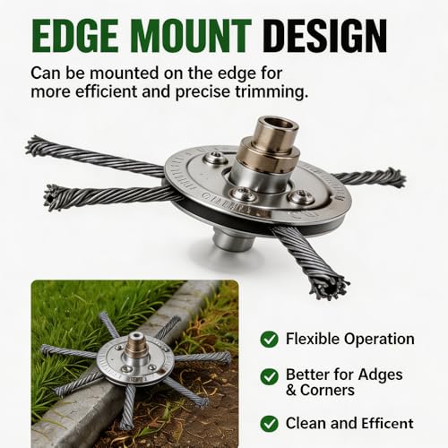 Upgrade Steel Wire Trimmer Head, Durable 6 Inch Replacement Head for String Trimmer, Grass Trimmer & Weed Wacker String, Coupe Bordure, It fits Straight Shaft Gas Trimmer with 1inch/25.4mm Gear case by knugeceo - Image 5