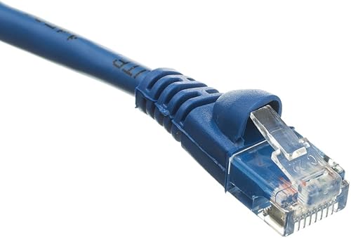 Miniatura 4 de Paquete de 2 cables de conexión Ethernet Cat5e, SnaglessMoldeado Bota 35 pies, azul, CNE474347