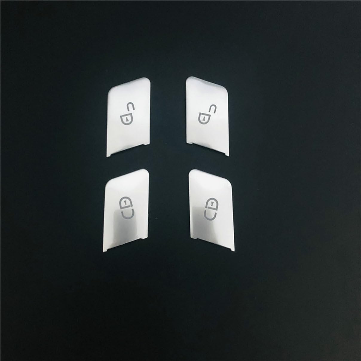 Driver Passenger Side Door Lock Unlock Switch Button Trim Cover Replacement Compatible for Mercedes Benz C-Class W204 C180 C250 C300 C350 2007-2014,E-Class W212 2010-2015 (Silver)