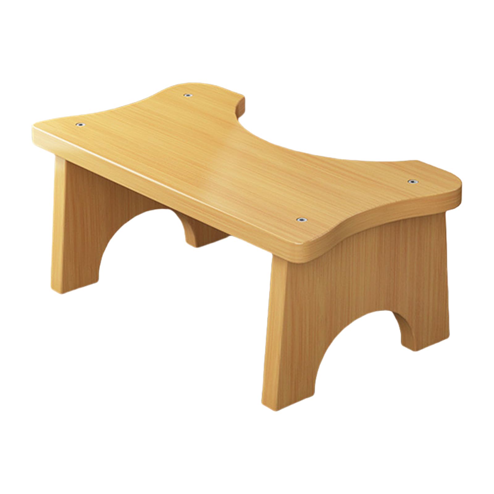 NEWFT Sturdy Wood Toilet Step Stool with Not Slip Base Thickened Designs Stool Small Space Saving for Secure Bathroom Use Wood Toilet Stools