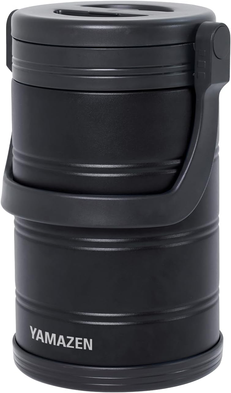 Yamazen DCSC-5L(BK) Water Cooling Clothes, Direct Cool, Dedicated Vacuum, Cold Insulation, Ice Container, 1.3 gal (5 L), Storage of 2 Direct Cool Dedicated Charge Bottles (30.5 fl oz (900 ml), Black
