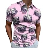 Tailles disponibles : allant de S à 2XL, cette chemise vintage à imprimé appareil photo rose convient à différents types de corps et s'adapte à des catégories telles que les chemises à manches courtes pour hommes, les chemises à manches courtes et les chemises pour hommes sans compromis sur le confort ou la mobilité