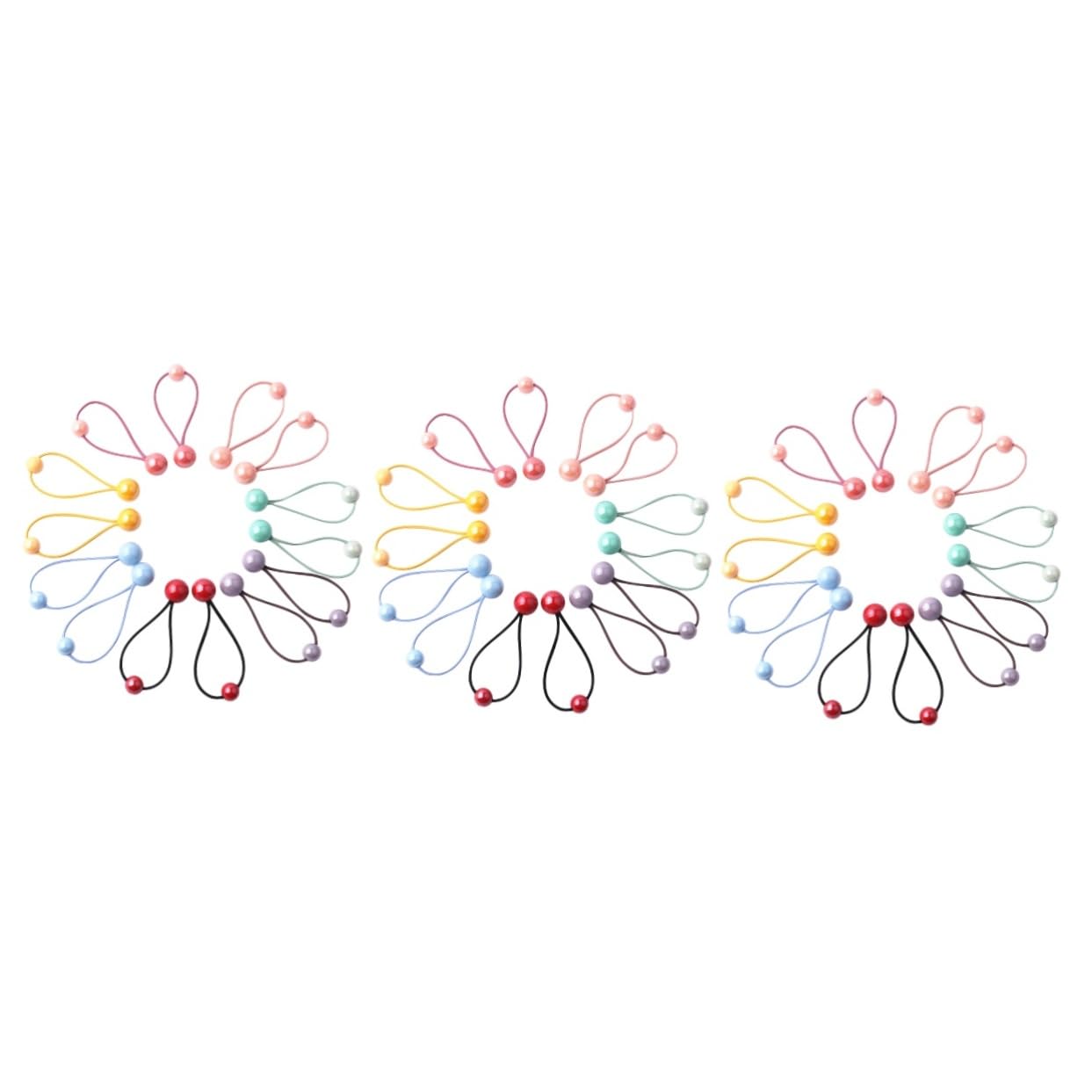 Accessoires de queue de cheval filles Beavorty élastiques cheveux boules - 8