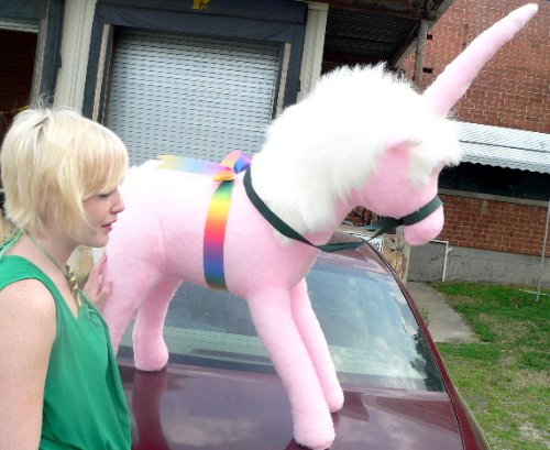 Big Plush American Made Giant Stuffed Pink Unicorn 3 Feet Wide And 3 Feet Tall Pink Color Made In The Usa America #TOP4