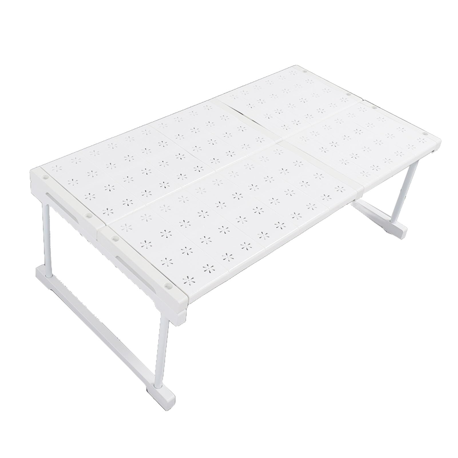 Półka do Szafy Rozkładany Organizer Regulowany Stojak do Przechowywania do Szafek i Szaf Stal Węglowa szerokość 48 Cm 18 Sztuk Części (Długość 67-88 cm / 26,4-34,6 cala)
