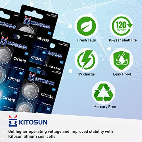 Kit de 5 baterías de litio CR1632 3V para control Toyota miniatura 6