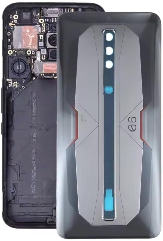 for ZTE Nubia Red Magic 6 Pro NX669J-P Back Glass Battery Door Cover Replacement, Rear Housing Case with Camera Lens, for RedMagic 6 Pro Rear Glass Panel Back Cover Repair Parts