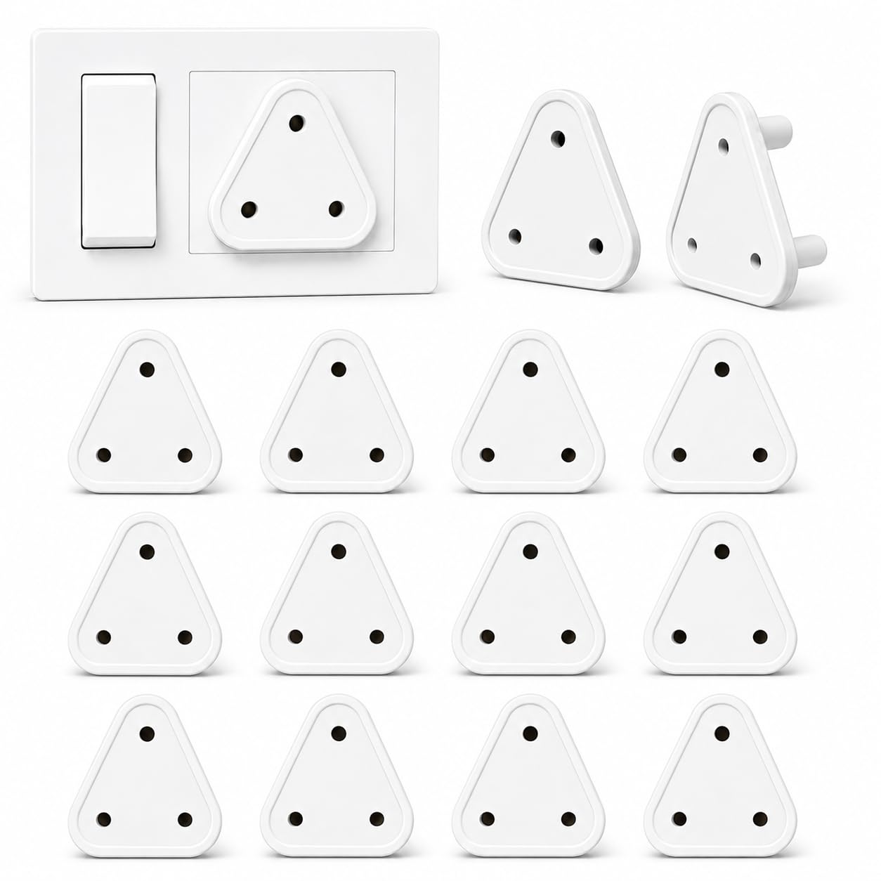 DALUCI Baby Socket Protector for Kids The Ultimate Baby Safety Products | Switch Board Cover Guards for Kids Protection | Wall Socket Cover is for Complete Kids Protection (Pack of 15, White)-picture-15