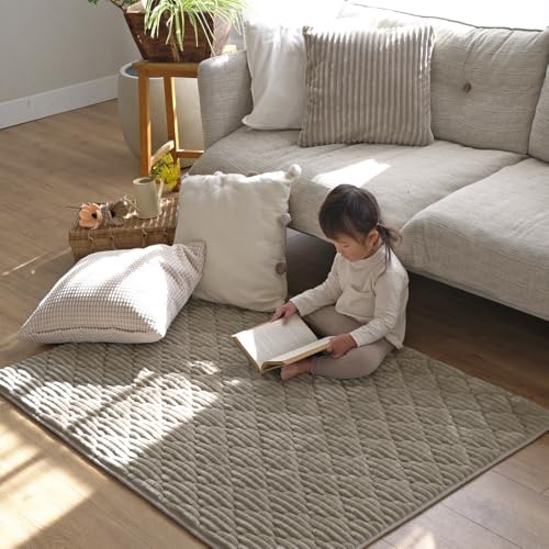ERARE ���O ���O�}�b�g �􂦂� �k�� ������� ������ 95×130cm 0.7�� �t�����l�� �L���e�B���O �X�g���C�v �I�[���V�[�Y�� ����~�� �t�F�U�[�O���[ �G���[�� ER-007