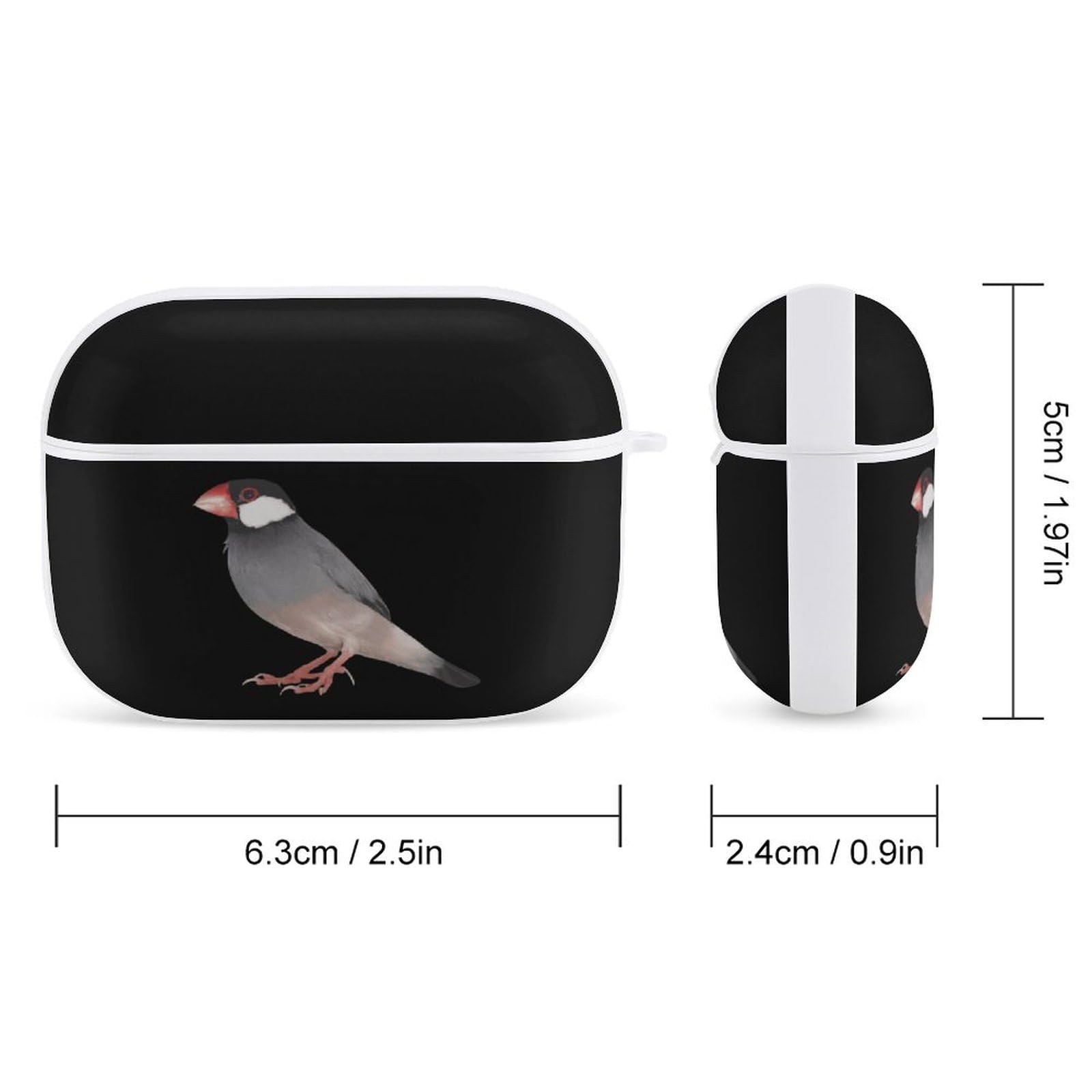 Amazon | 文鳥 鳥柄 AirPods Pro2 ケース 2022年9月発売 シロ