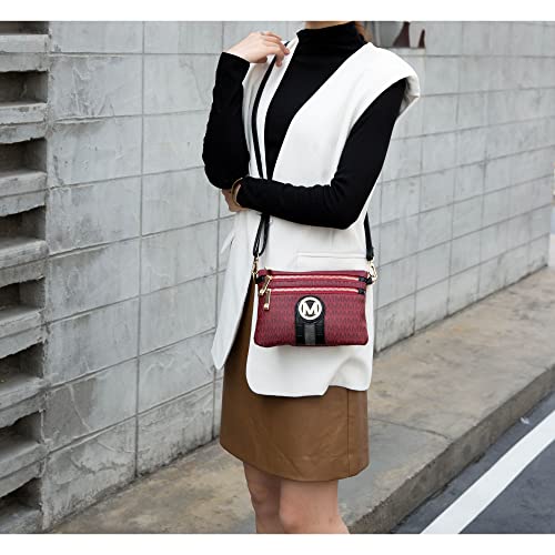 Image of MKF Collection Crossbody Bag for Women, American Flag Shoulder Bag, Vegan Leather Wristlet Bag Handbag Purse by Mia K