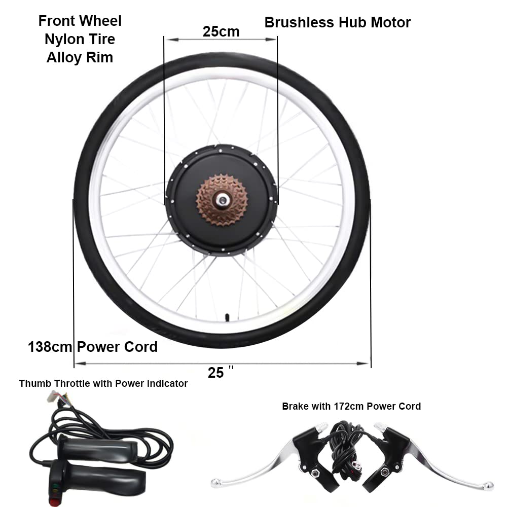 Zestaw do konwersji roweru elektrycznego 26", 36 V, 800 W, silnik rowerowy na tylne koło, zintegrowany kontroler, wyświetlacz LCD, czujnik PAS