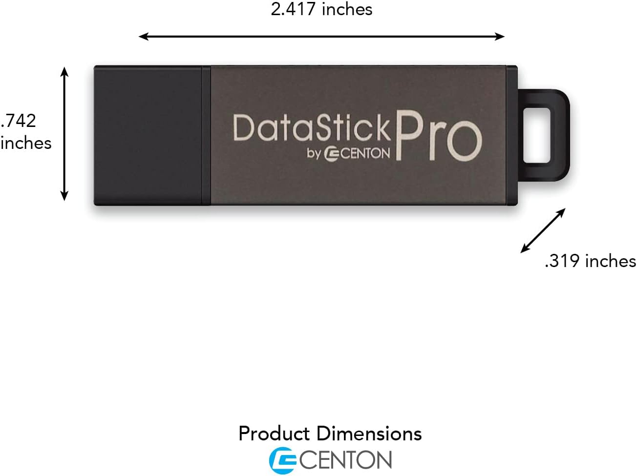Centon DataStick Pro 8GB USB 2.0 Flash Drives (DSP8GB10PK)