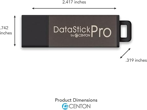 Centon Electronics DataStick Pro USB 2.0 Flash Drive، Portable USB Drive، Durable Casing، Versatile USB Stick، 32 GB Storage، Rose Gold Metallic