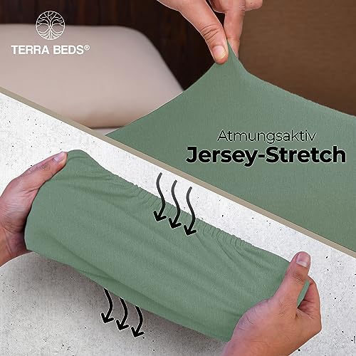 Terra Beds Premium Fitted Sheet 60 x 120 cm - 160 g/m² - 100% Oeko-Tex Cotton Jersey Children's Fitted Sheet - Available in 10 Colours - Image 3