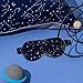 THXSILK Sleep Mask 100% 19 Momme Pure Mulberry Silk Super Smooth Cooling Decorative Sleep Eye Mask Blackout Eye Cover with Wide Head Strap, Constellation-Navy