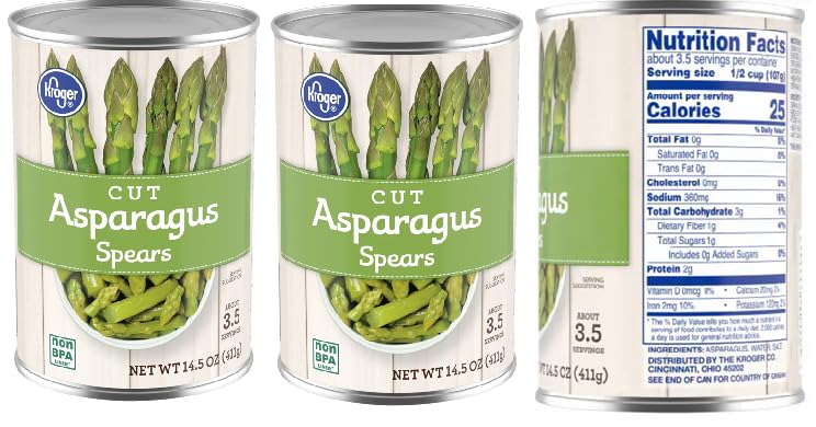 Canned Cut Asparagus Spears (3 cans, 14.5 oz. each)