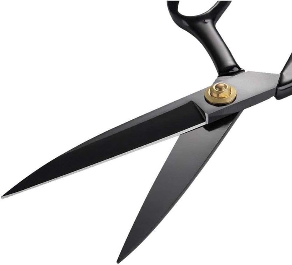 Left-Handed Sewing Scissors 10 Inch(25.5cm) - Fabric Dressmaking Shears, Lefty Tailor's Scissors for Cutting Fabric, Leather, Clothes, Paper, Raw Materials (Black)
