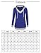 Timeson Thin Hoodie, Women's 2 in 1 Style V-Neck Long Sleeve Pullover Hoodies with Kangaroo Pocket Royal Blue Medium