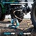 Seesii 10000PSI Akku Fettpresse Set: 3 Geschwindigkeiten, Bürstenlosem Motor, Elektrische Fettpresse mit 2 Akkus, 3 Mundstück, 39,4" langem Schlauch, 90-Grad-Adapter und LED-Leuchte