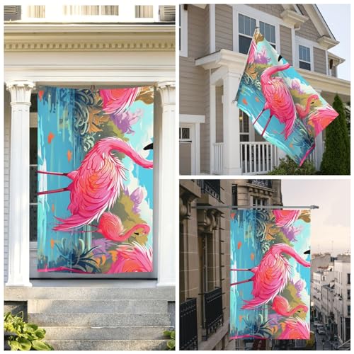 Drapeau flamant rose robuste avec impression HD anti-UV - 6