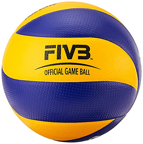 Image of MIKASA MVA200 Synthetic Volleyball, Size One Size, (Blue, Yellow)