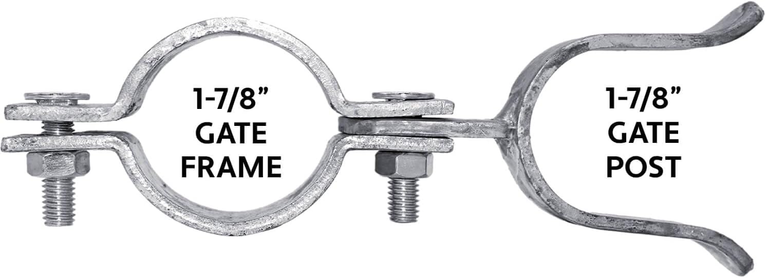 1-7/8" x 2-3/8" Galvanized Chain Link Fork Latch for Gates with Padlock Hole - Case of 25