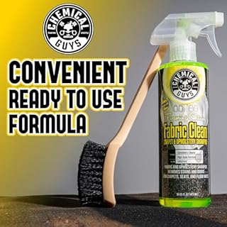 Chemical Guys Foaming Citrus Fabric Clean Carpet & Upholstery Cleaner - Car Carpet Cleaner Spray for Seats and Floor Mats, Removes Stains &Odors, Safe for Cars, Home and Office, 16 oz Citrus Scent