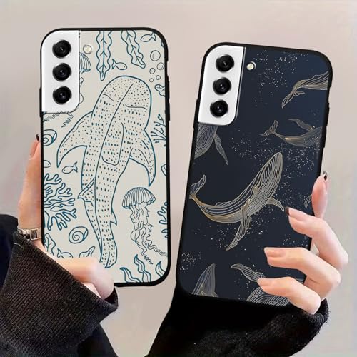 Coque Samsung S21 FE 5G lot de 2 protection ocean baleine requin