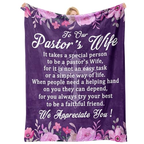 Regalos de agradecimiento para la esposa del pastor, regalos para pastores, esposa, regalos de agradecimiento para la esposa del pastor, regalos de Navidad, regalos de manta para esposa de pastor,