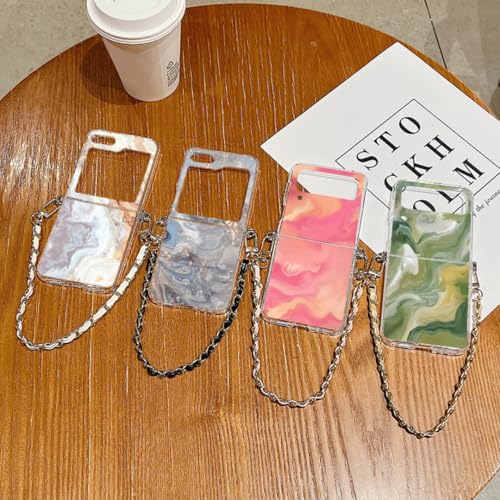 Coque Samsung Z Flip4 transparent TPU souple motif marbre