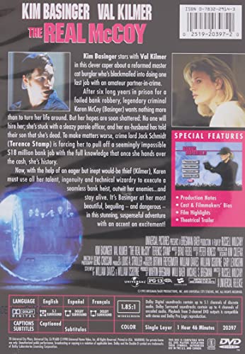 The Real McCoy en DVD importado de USA para disfrutar de una noche de cine clásico en casa 3