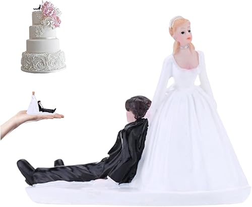 Decoración para tartas de novia y novio, resina sintética, divertida, artificial, decoración para tartas de boda, caricaturas, simulación realista,