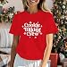 sallrue Christmas Shirts for Women Cookie Baking Crew Tshirts Xmas Holiday Cookie Tee Tops Red