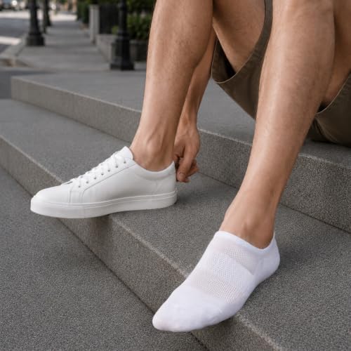 Image of WANDER No Show Socks Mens 7 /8 Pair Cotton Thin Non Slip Low Cut Men Invisible Sock 6-8 /9-11 /12-14